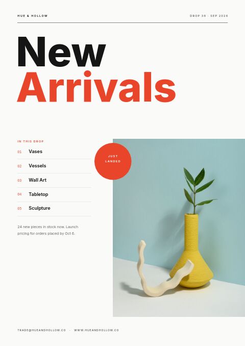 New Arrivals catalog template cover