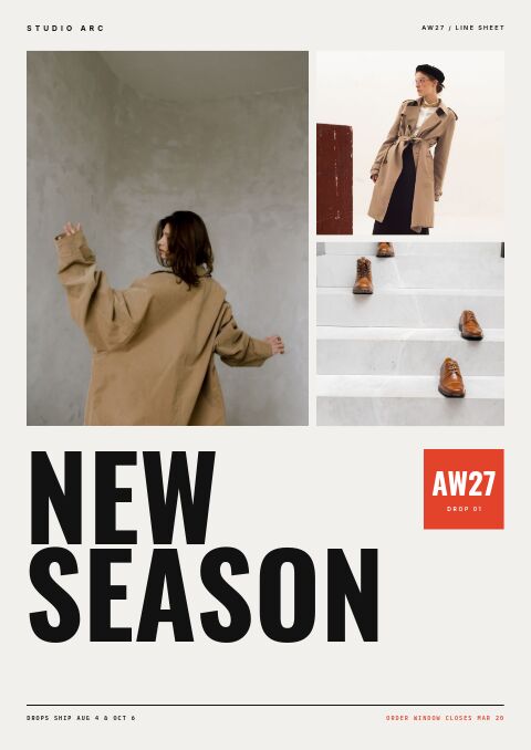 New Season catalog template cover