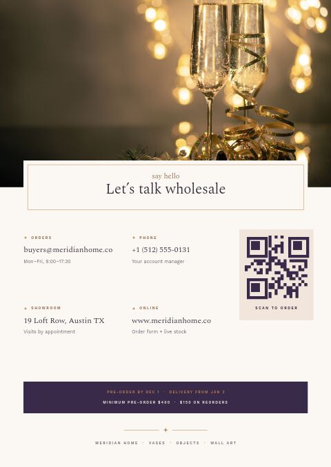 New Year Preview — Contact / Info page