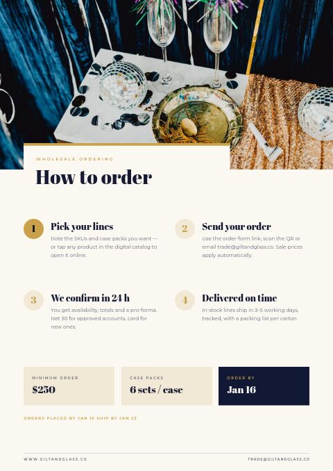 New Year Sale — How to Order page