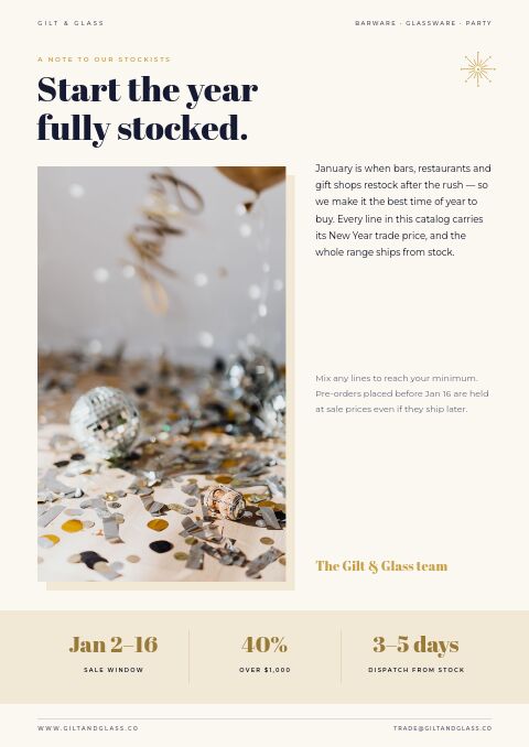 New Year Sale — Welcome / About page