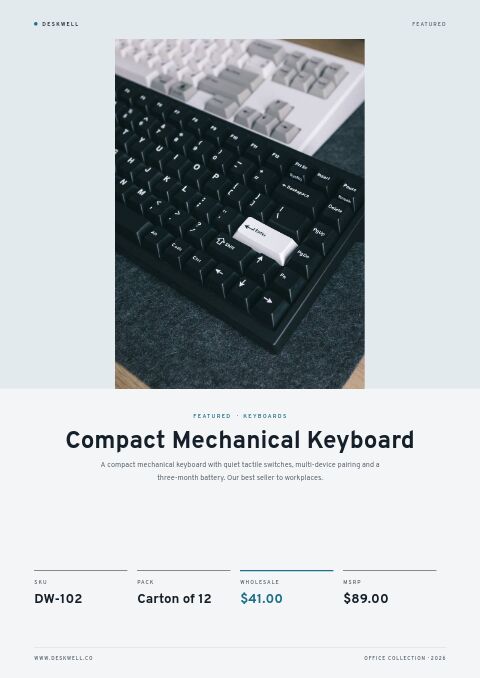 Office Collection — Featured Product page
