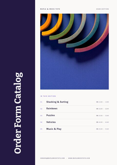Order Form Catalog — Cover · band page