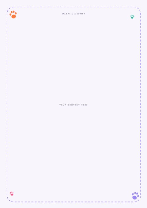 Pet Products Catalog — Framed Blank page