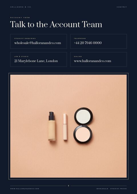 Premium Catalog — Contact / Info page