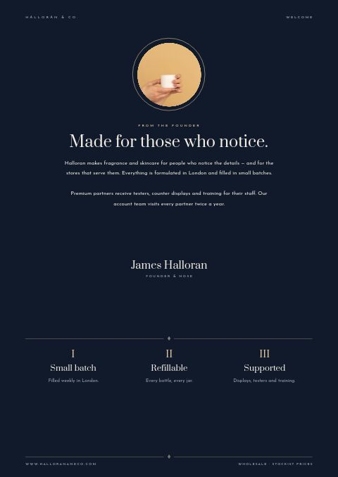 Premium Catalog — Welcome / About page