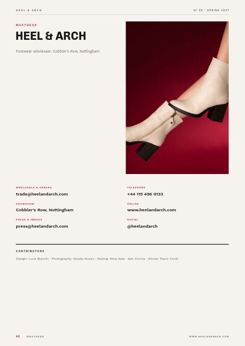 Shoes Catalog — Contact / Info page