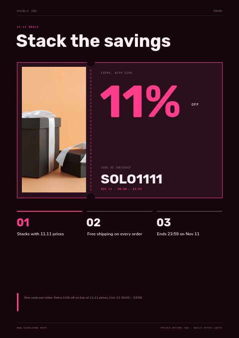 Singles’ Day 11.11 — Promo / Sale page