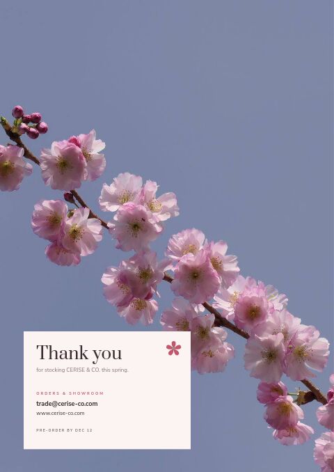 Spring Collection — Back Cover page