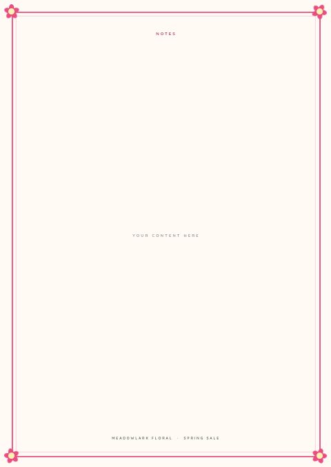 Spring Sale — Framed Blank page
