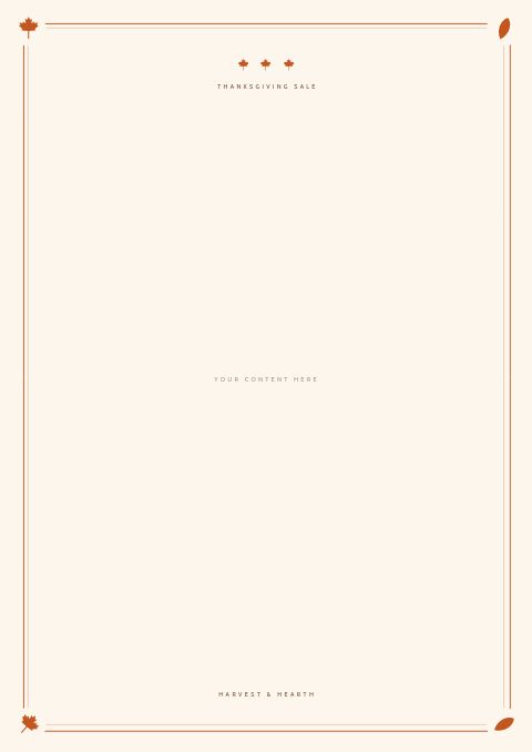 Thanksgiving Sale — Framed Blank page