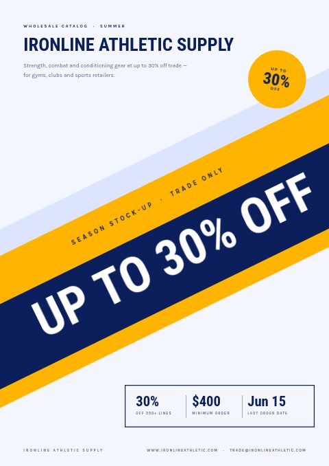 Up to 30% Off catalog template cover