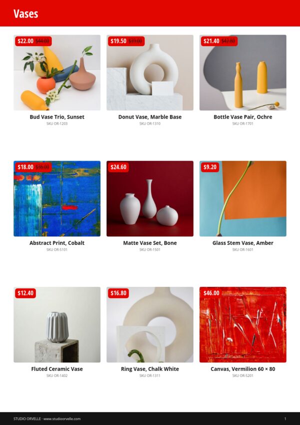 Up to 50% Off — product page, 3 × 3 grid