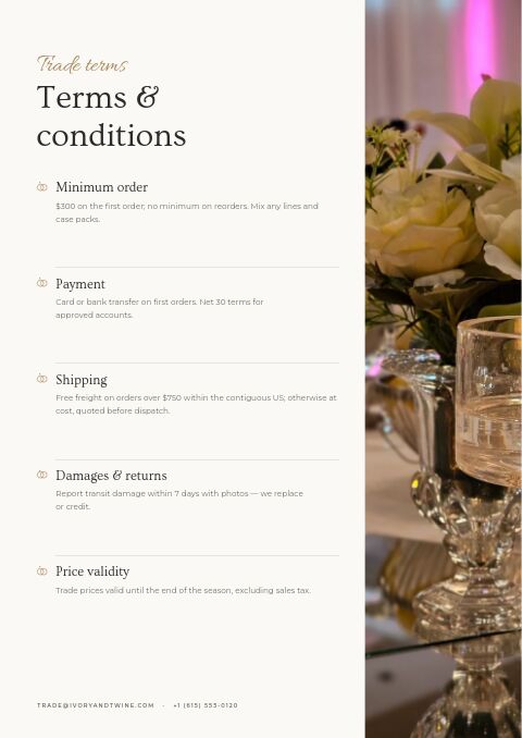 Wedding Season — Notes / Terms page