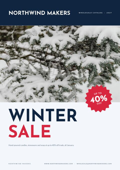 Winter Sale — Cover · band page