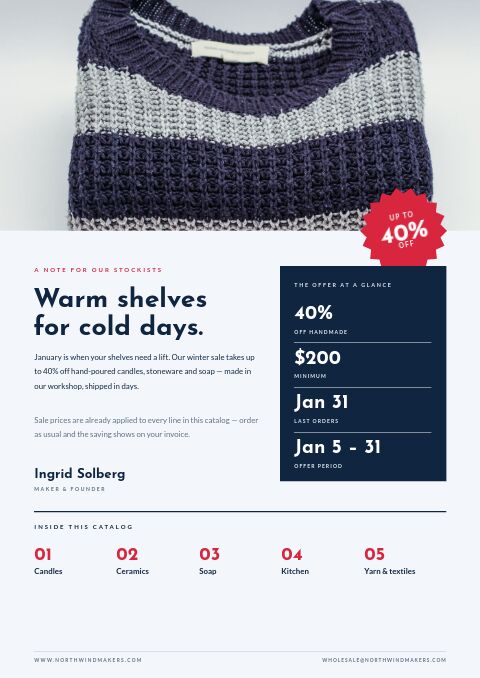 Winter Sale — Welcome / About page