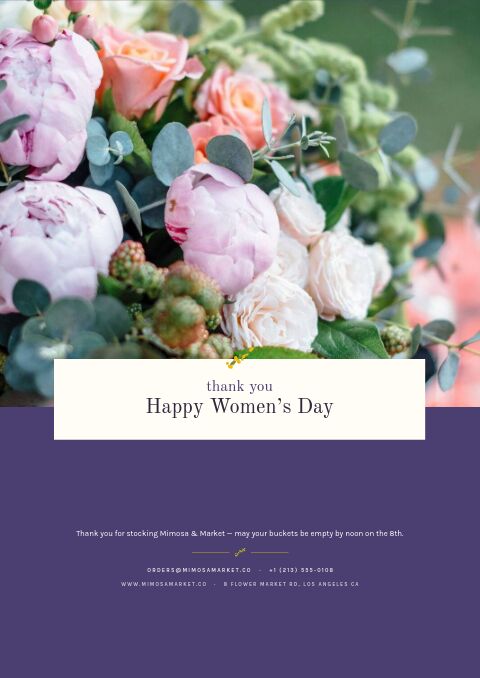 Women’s Day 8 March — Back Cover page