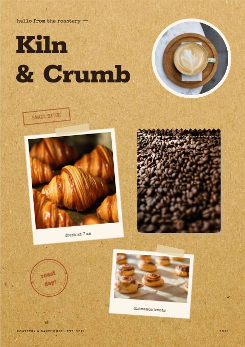 Coffee & Bakery — Cover · sticker page