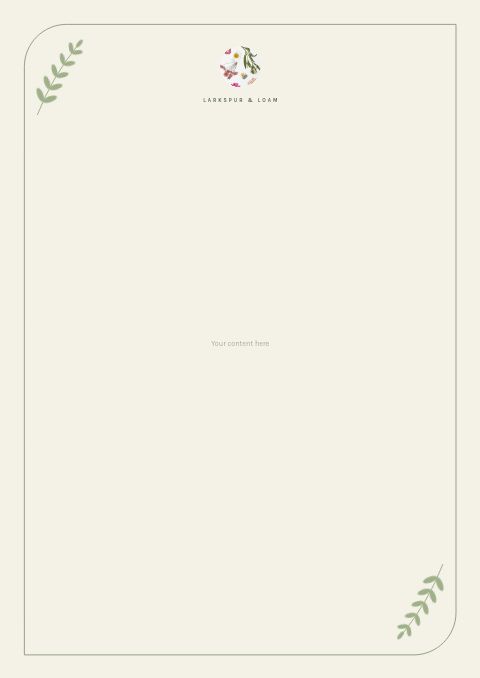 Garden & Floral — Framed Blank page