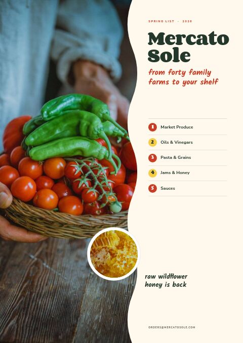 Food & Beverage — Cover · split page