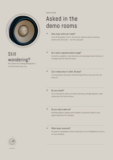 Hi-Fi & Audio — FAQ page