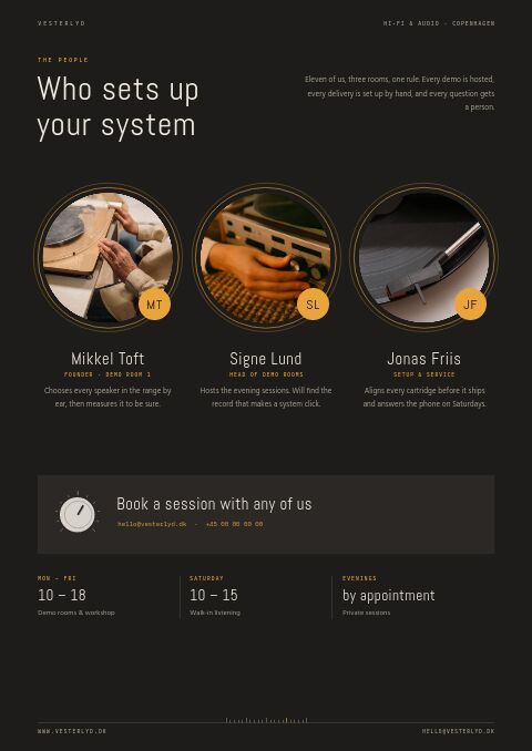 Hi-Fi & Audio — Meet the Team page