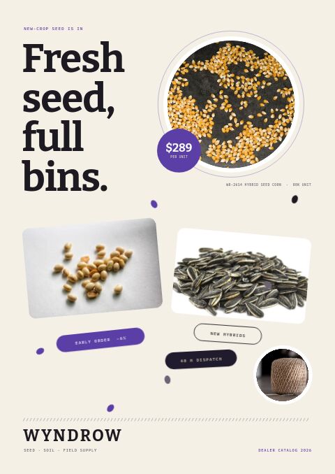 Agricultural Supplies Premium — Cover · sticker page