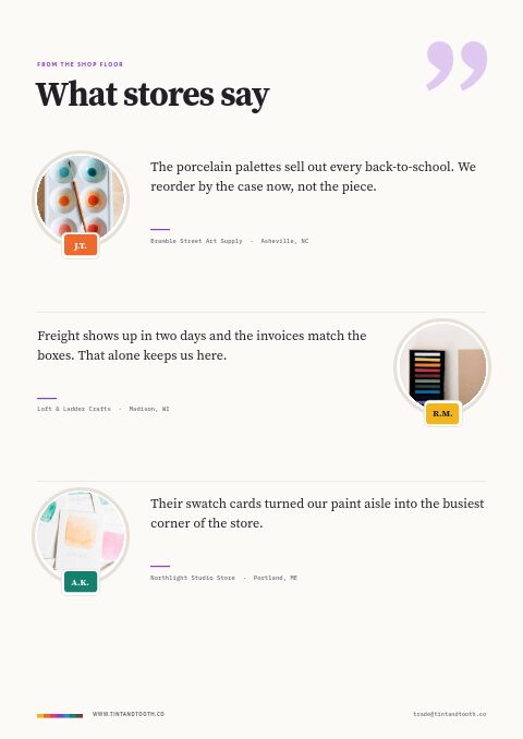 Arts & Crafts Premium — Testimonials page