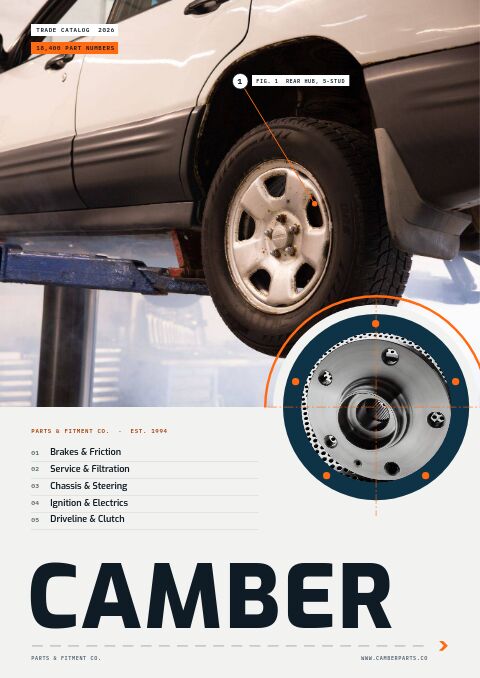 Automotive Parts Premium catalog template cover