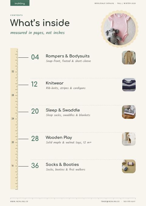 Baby & Kids Premium — Contents page