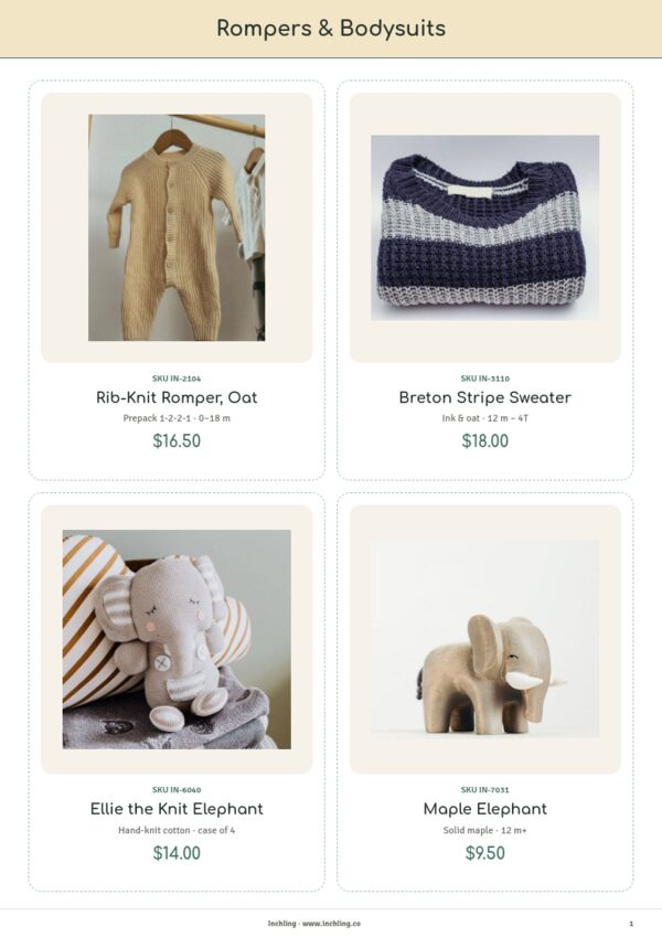 Baby & Kids Premium — product page, 2 × 2 grid