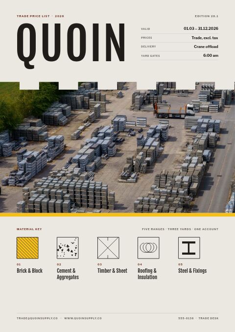 Building Materials Premium — Cover · band page