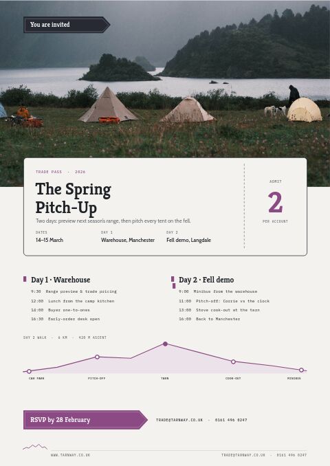 Camping & Hiking Premium — Event / Launch page