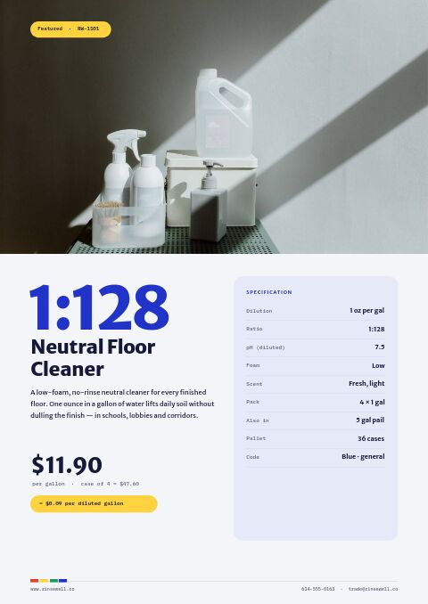 Cleaning Supplies Premium — Featured Product page
