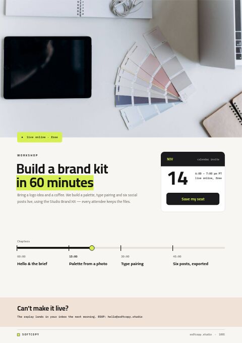 Digital Products Premium — Event / Launch page