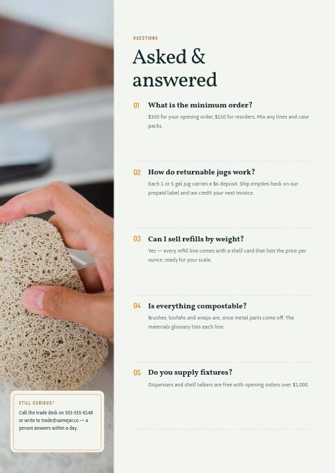 Eco-Friendly Products Premium — FAQ page