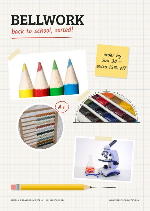 Educational Supplies Premium — Cover · sticker page