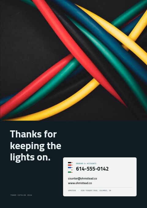 Electrical Supplies Premium — Back Cover page