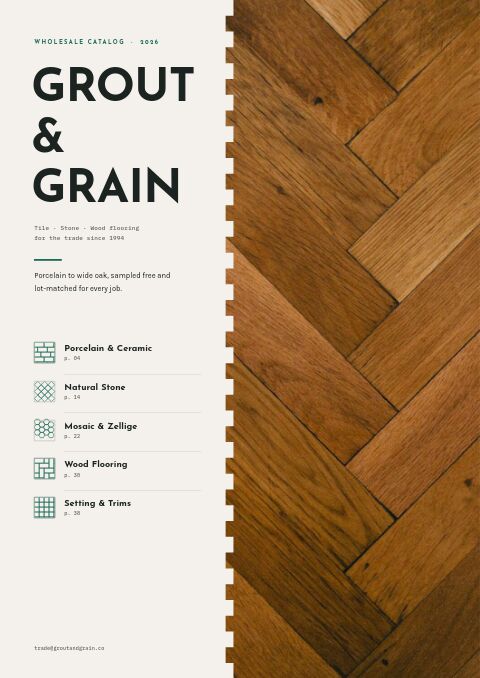 Flooring & Tile Premium — Cover · split page