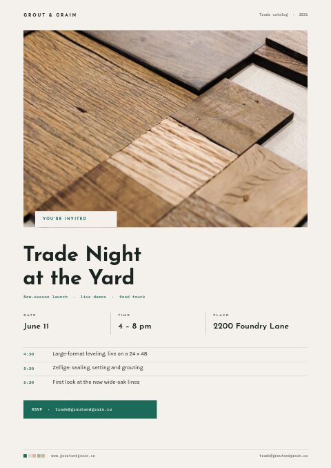 Flooring & Tile Premium — Event / Launch page