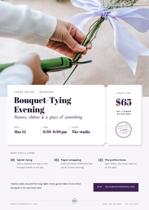 Flowers & Gifts Premium — Event / Launch page