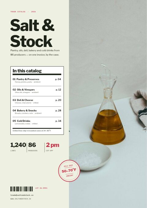 Food & Beverage Premium — Cover · split page