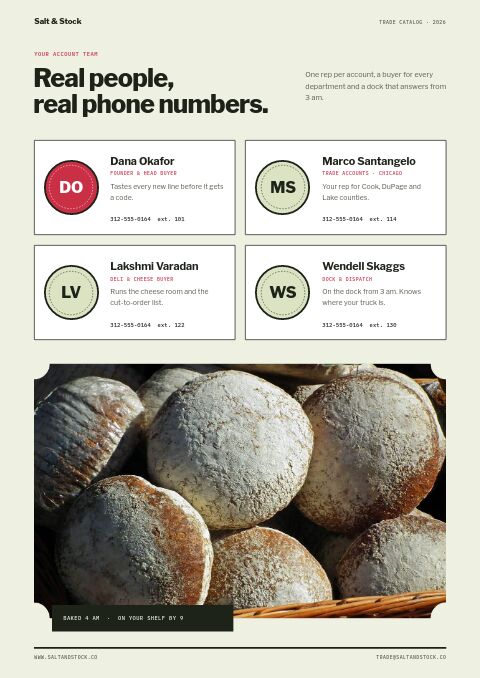 Food & Beverage Premium — Meet the Team page