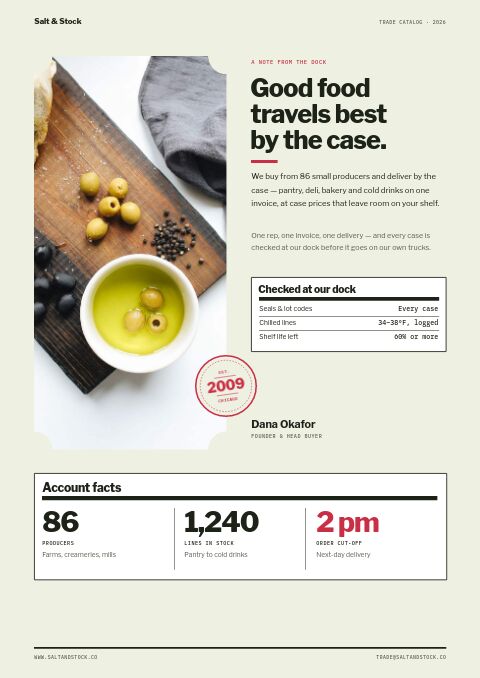 Food & Beverage Premium — Welcome / About page