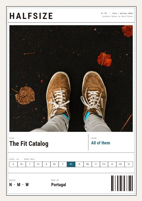 Footwear Premium — Cover · framed page