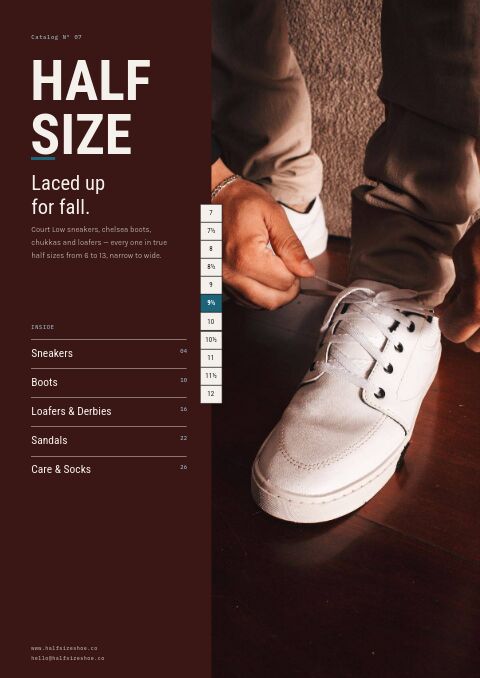 Footwear Premium — Cover · split page