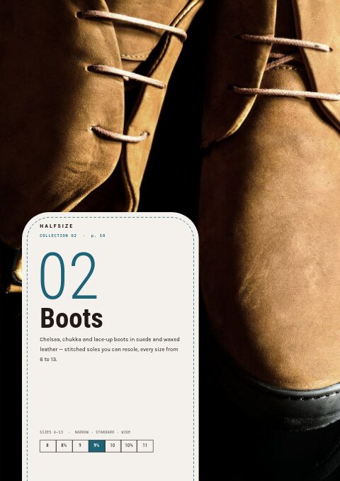 Footwear Premium — Collection Divider page