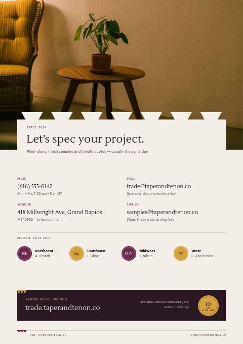 Furniture Premium — Contact / Info page