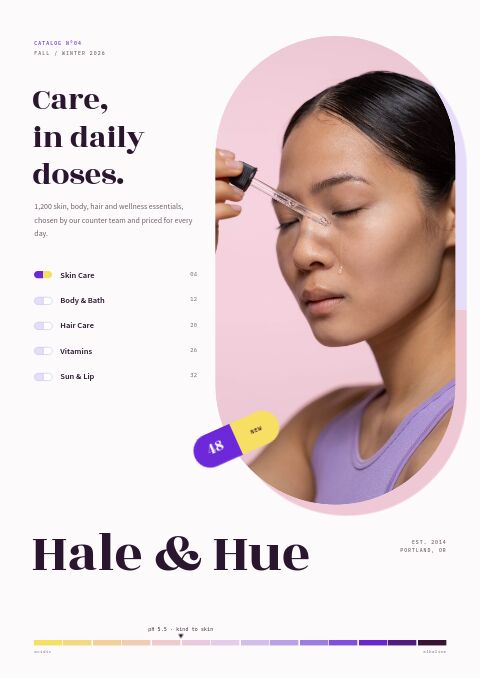 Health & Beauty Premium — プレミアムカタログテンプレート