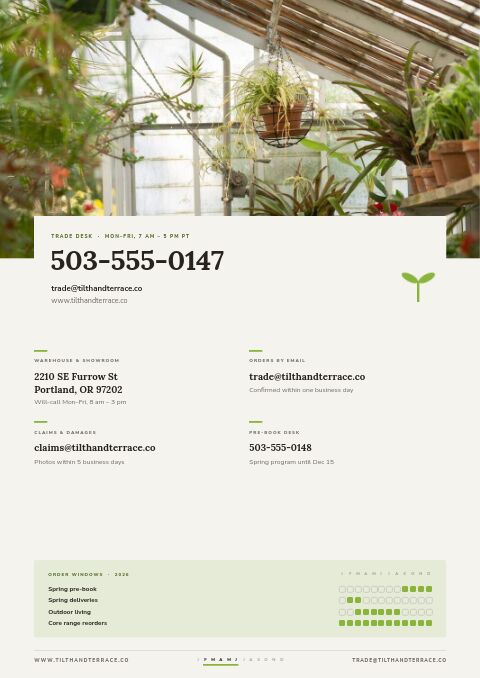 Home & Garden Premium — Contact / Info page